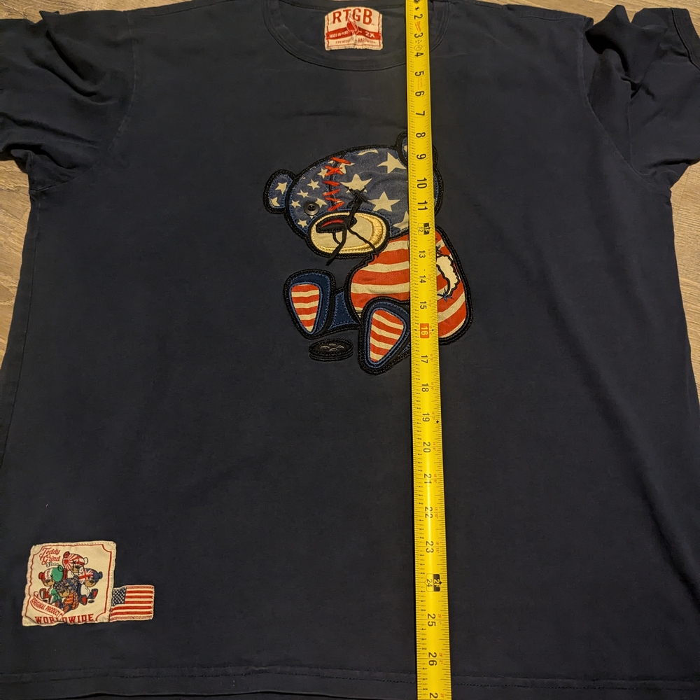 Graphic Bear Tee - American Flag Design